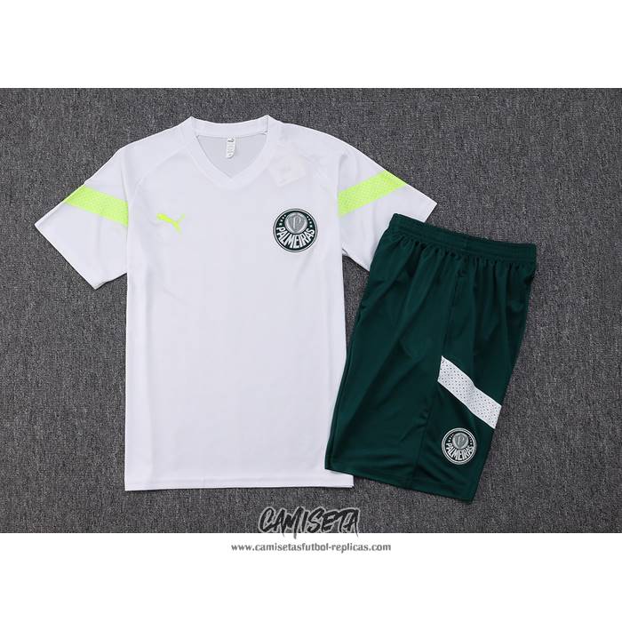 Chandal del Palmeiras 2023-2024 Manga Corta Blanco - Pantalon Corto